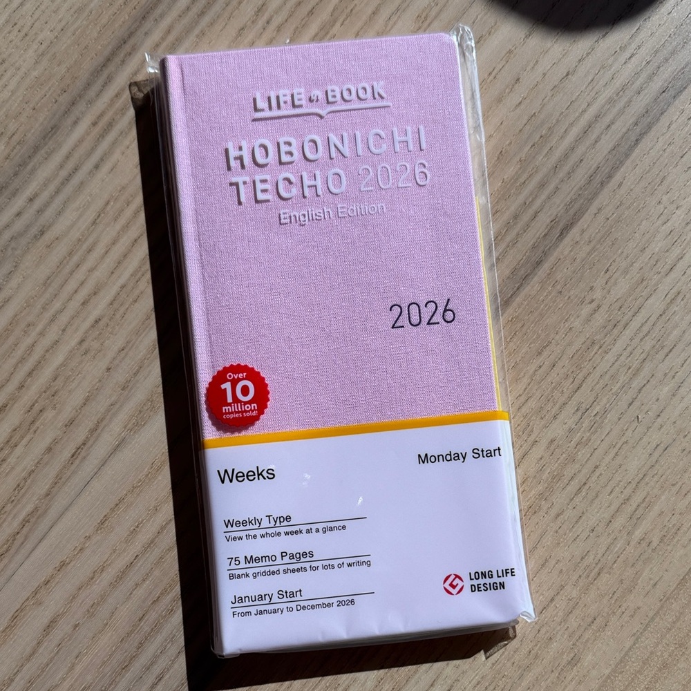 HOBONICHI WEEKS 2026 English Edition Planner - STRAWBERRY MILK